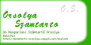 orsolya szamtarto business card